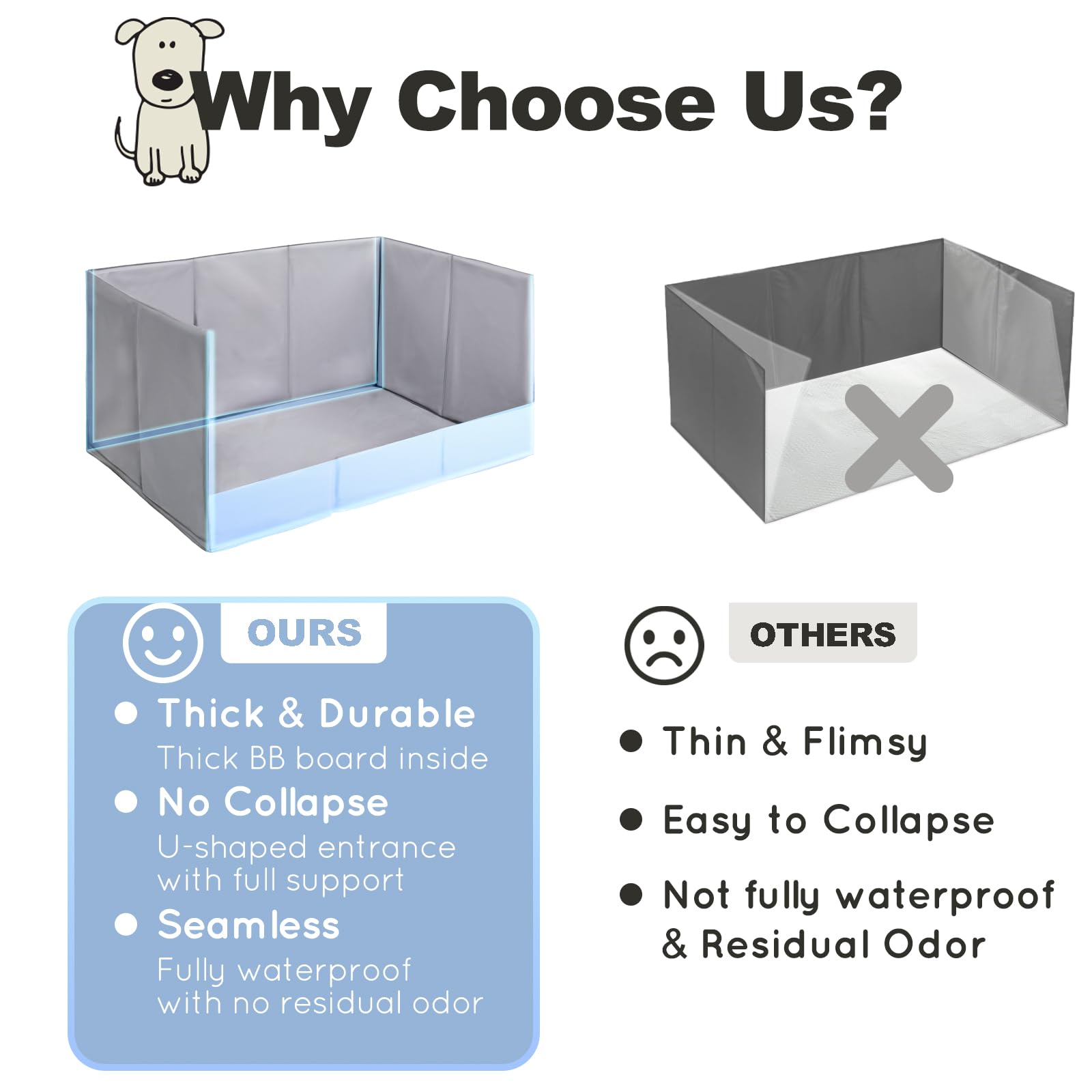 HQ4US 4LEGS fixing clips secure disposable pads for male dogs.