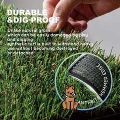 HQ4US 4LEGS grass pad back with black backing for secure placement