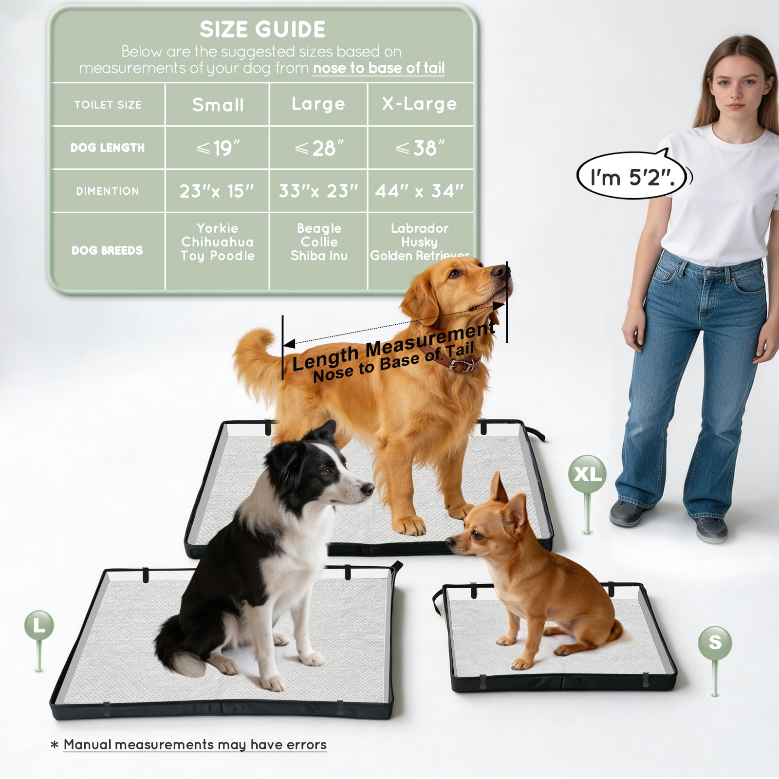 HQ4US 4LEGS includes two disposable pads for convenience.