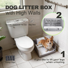 HQ4US 4LEGS 22x22 inch indoor potty tray keeps living spaces clean.