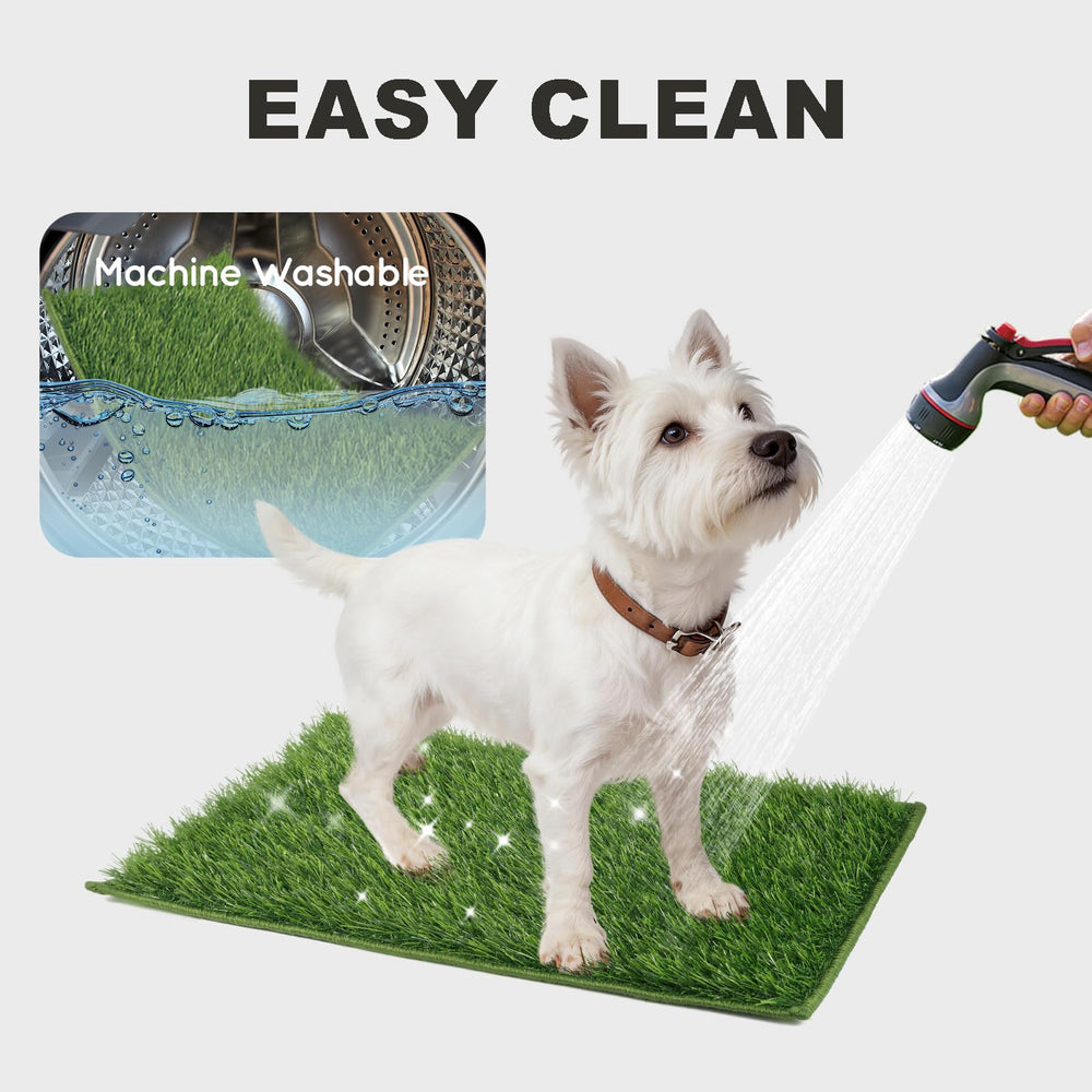 HQ4US 4LEGS machine-washable grass pad for simple maintenance.