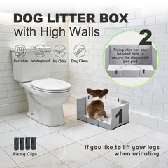 HQ4US 4LEGS puppy pad holder high walls contain messes during potty training.