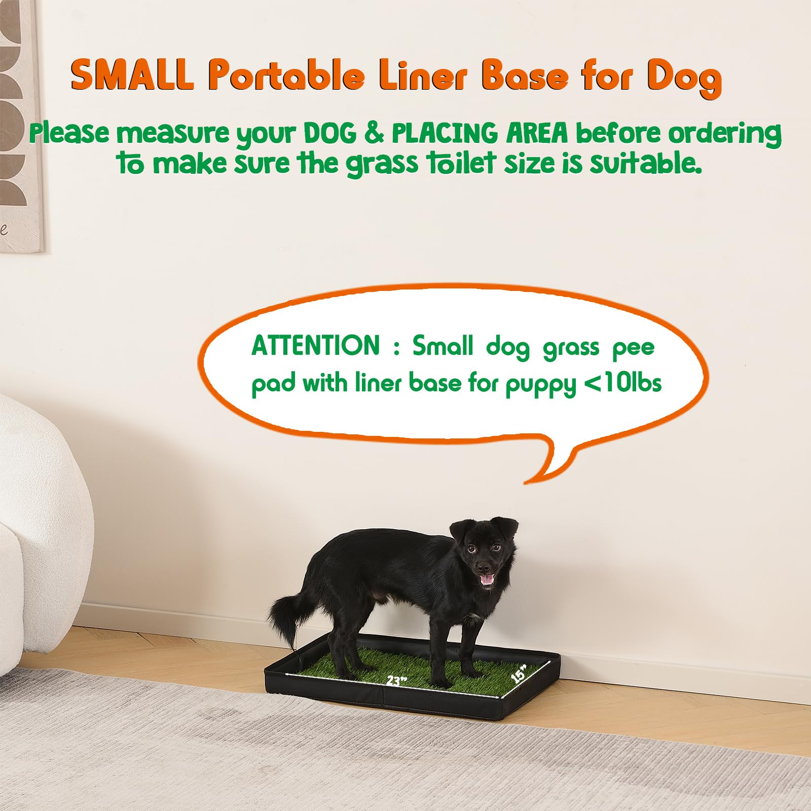HQ4US 4LEGS grass with quick-drain holes reduces odor and mess
