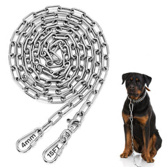 HQQNUO dog chain yard 15ft with rotating buckle for tangle-free outdoor roaming