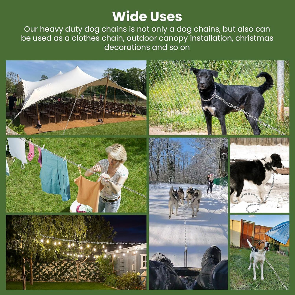 HQQNUO 15 ft tether supports ample roaming space for medium to large dogs outdoors