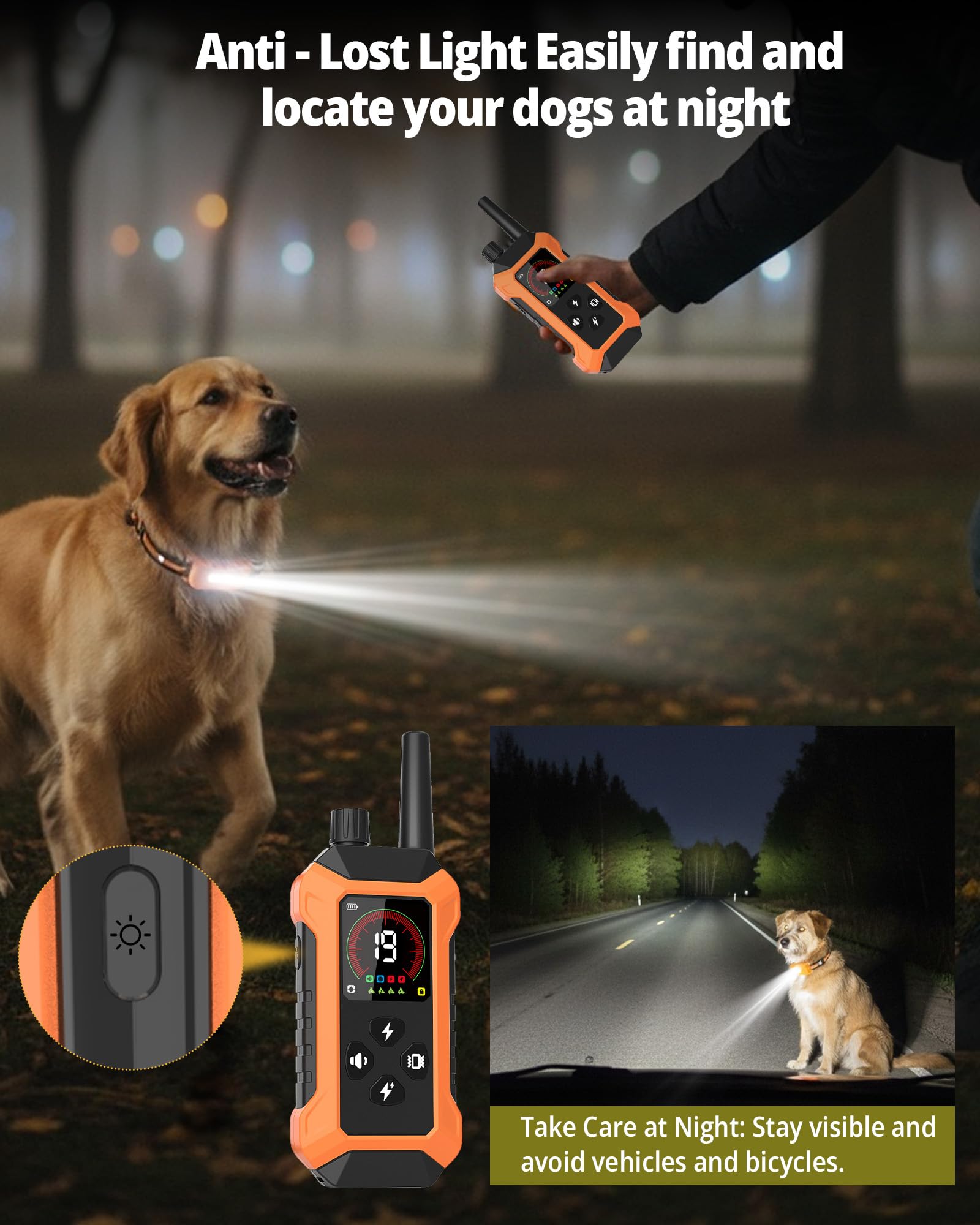 HRRVEE LED light on receivers enhances night-time visibility.