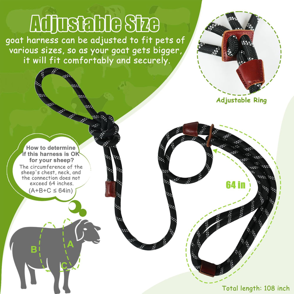 HRYOML goat harness offers control and comfort for safe strolls