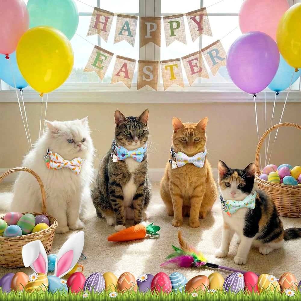 Hsei detachable bow Easter collar adds stylish detail
