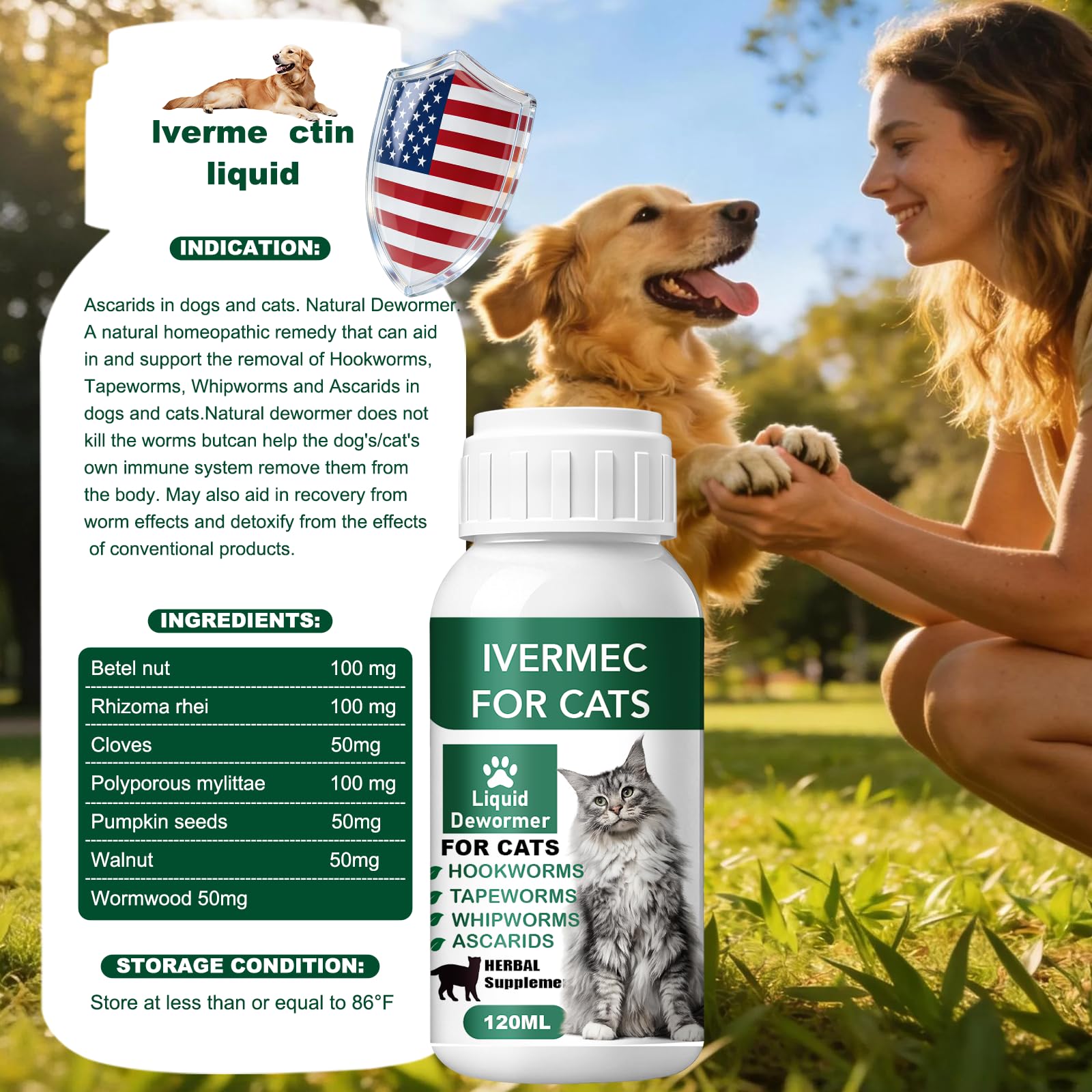 HSL Cat Dewormer Liquid dosing syringe ensures precise administration.