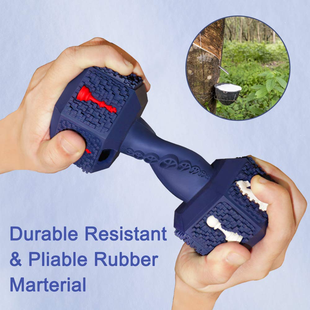 Hswaye dog toy features 3D particles for cleaning gums and stimulating chewing.