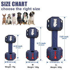 Hswaye dumbbell with treat-dispense ends encourages interactive play and snack rewards.