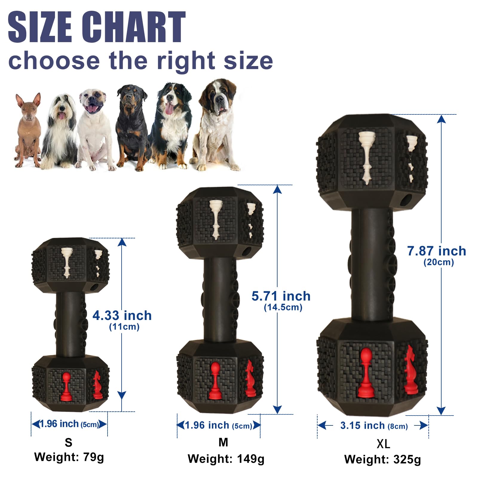 Hswaye dumbbell texture with 3D particles for gum massage and grip.