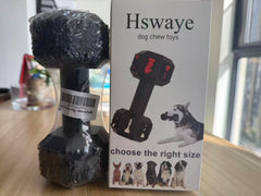 Hswaye dumbbell ends hollow for treat placement and enrichment.