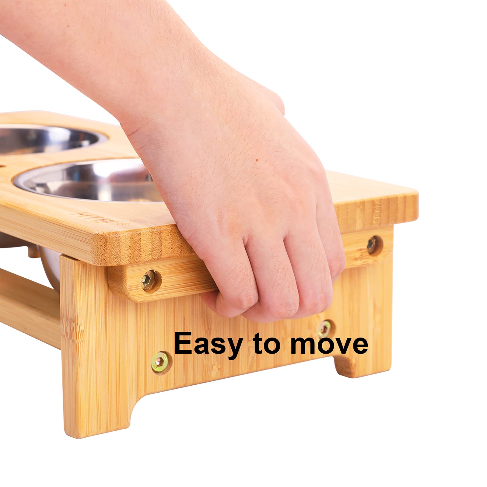 HTB anti-slip pads keep bowls in place and reduce clatter.