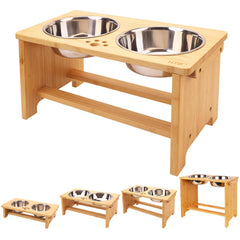 HTB elevated dog bowls stand for comfortable feeding height.