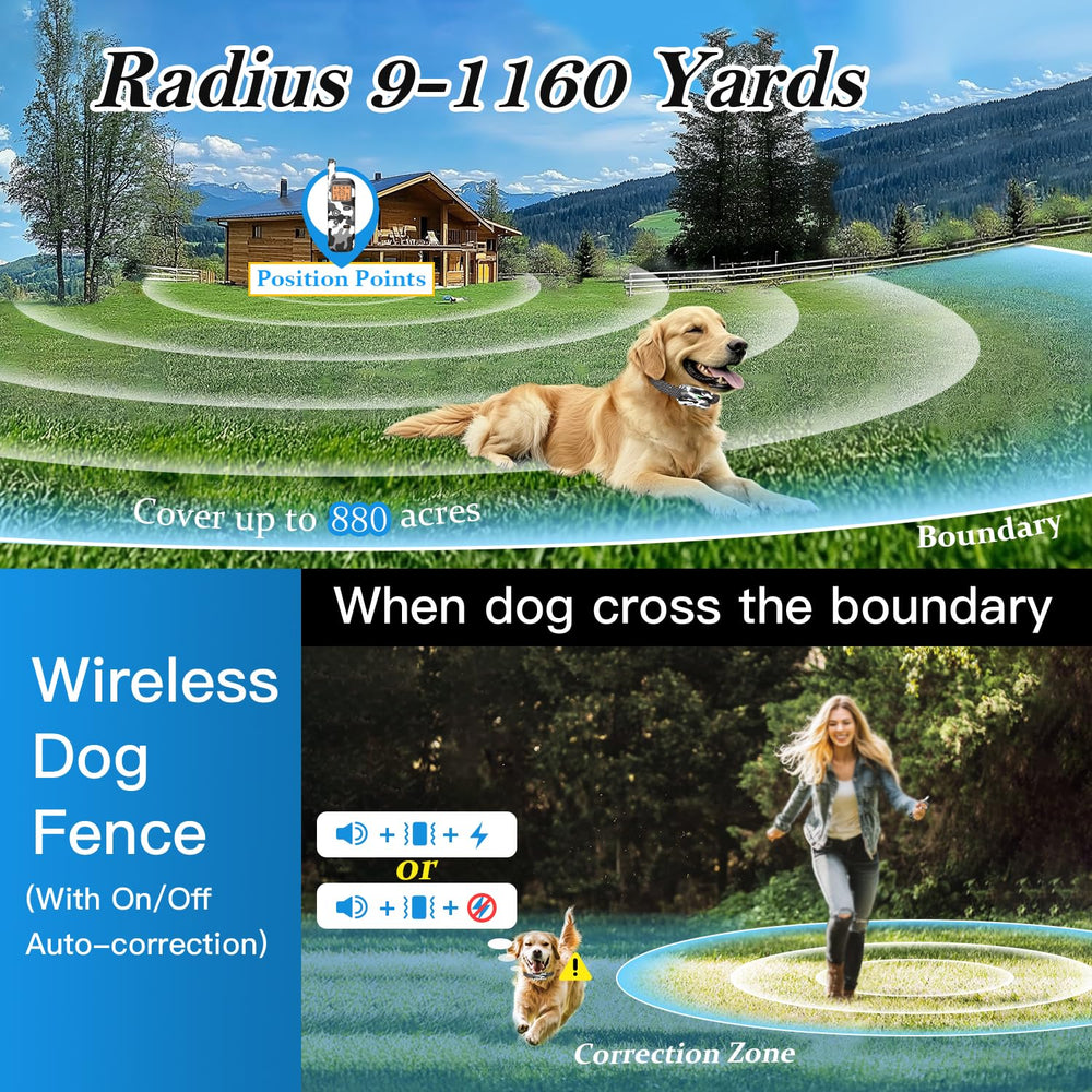 HTCUTO GT1 receiver collar on dog, IPX7 waterproof design for all-weather adventures.