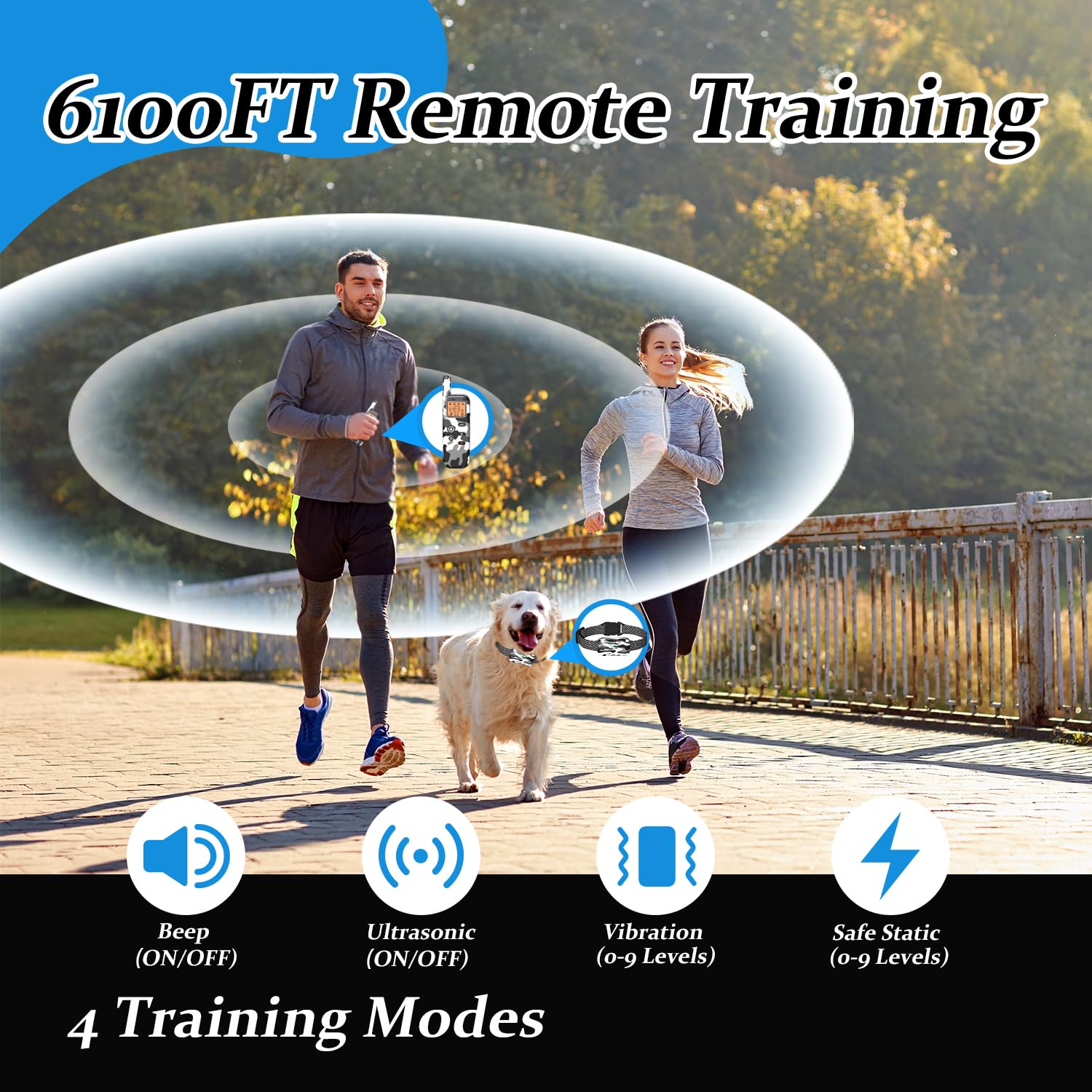 HTCUTO GT1 ultrasonic training mode demonstrates gentle recall prompts.