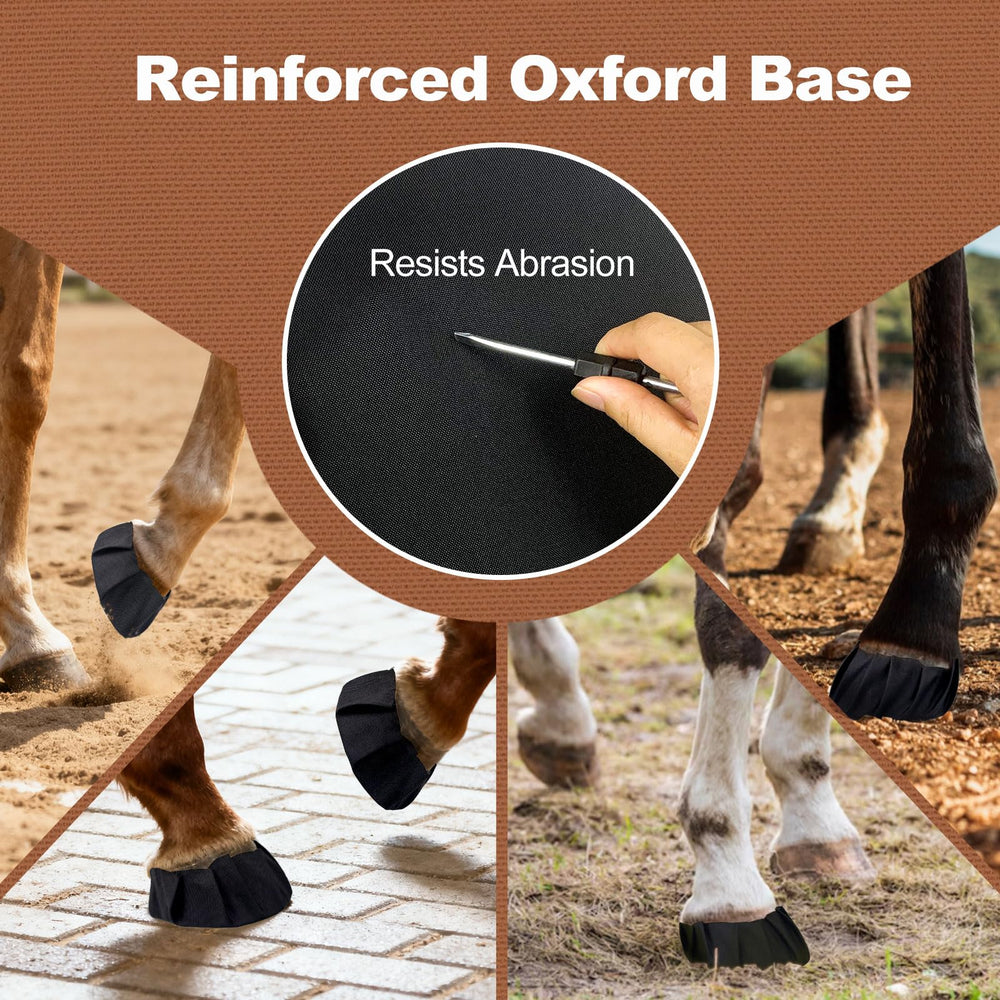 HTtoy protective barrier reduces debris and moisture around the hoof.