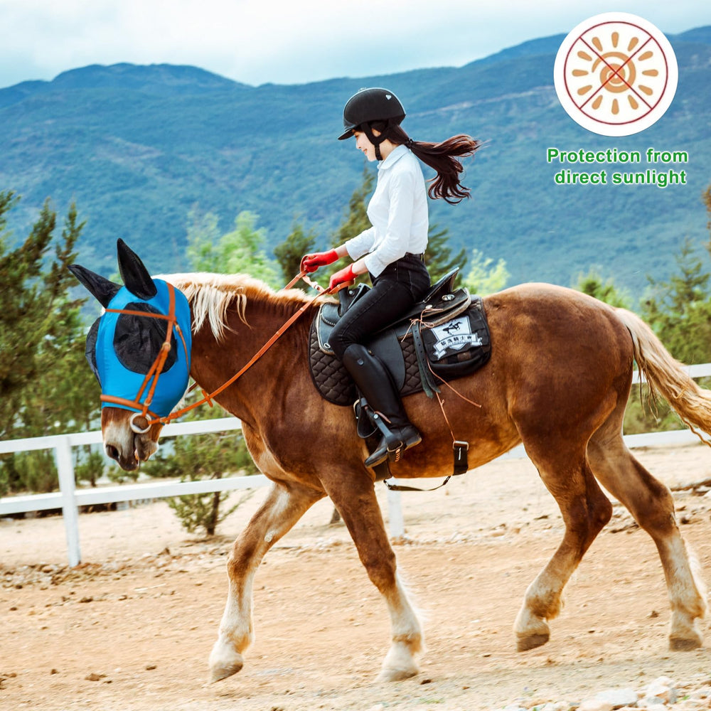 HUAME fly masks with elastic closures for easy adjustments and secure wear.
