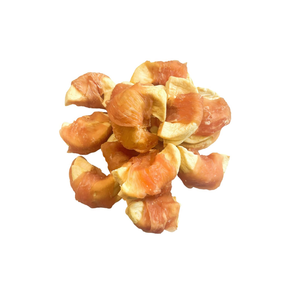 Hubert Premium Dog Treats chicken-wrapped-apple-bites apple center with savory chicken core