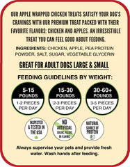 Hubert Premium Dog Treats chicken-wrapped-apple-bites serving on a dish for training sessions