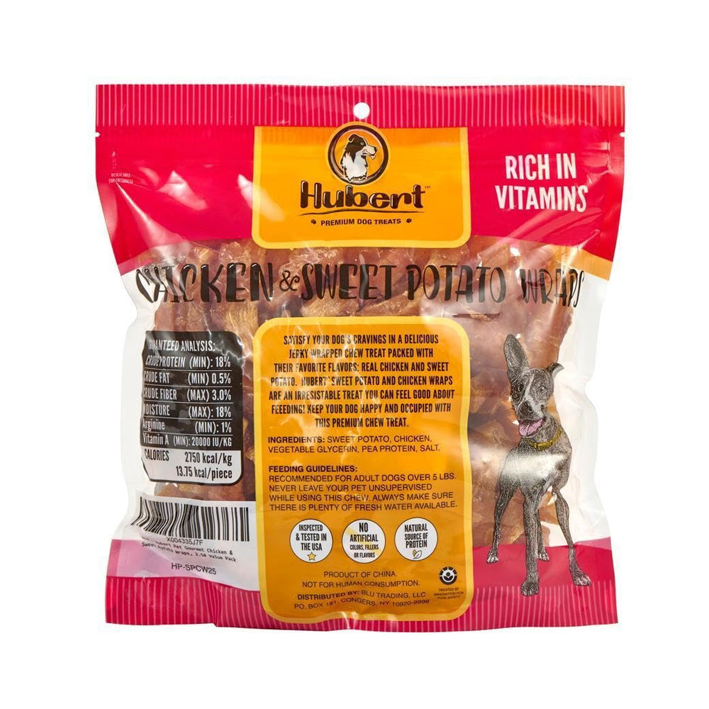 Hubert Premium Dog Treats close-up of chicken and potato wrap texture ideal for training