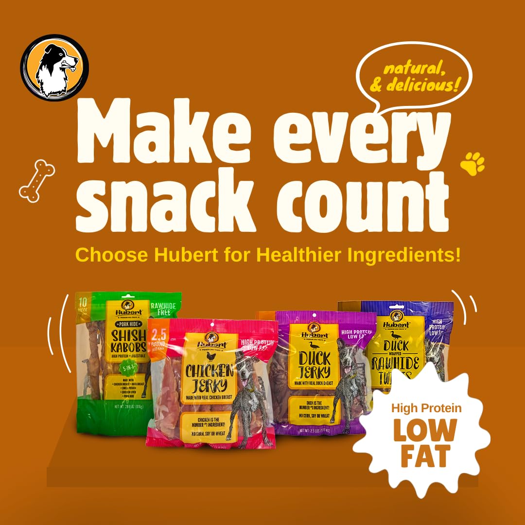 Hubert Premium Dog Treats dog enjoying treat during walk outdoors