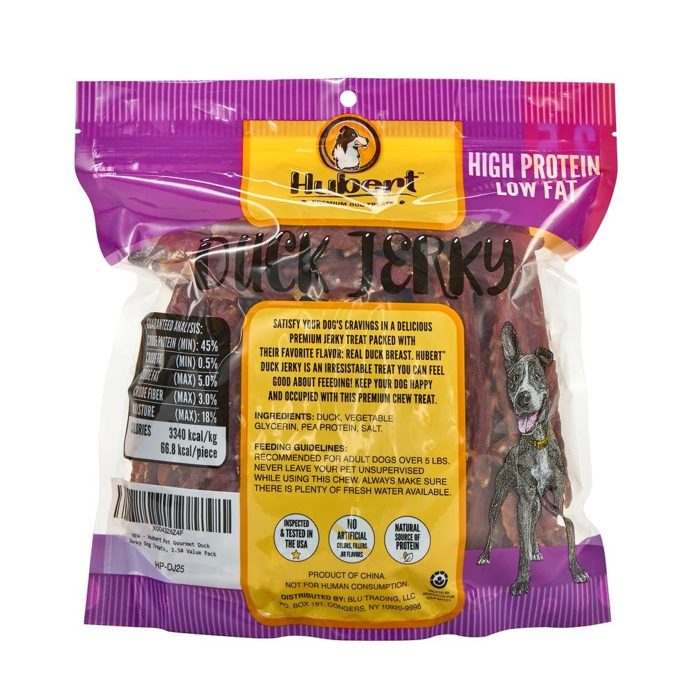 Hubert Premium Duck Jerky close-up slices with savory aroma.