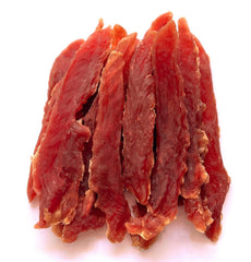 Hubert Premium Duck Jerky grain-free packaging shows simple ingredients.
