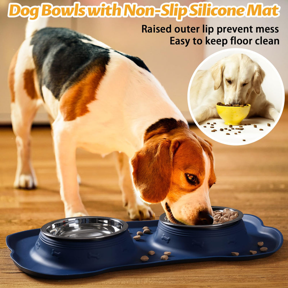 Hubulk two-bowl dinner set for small to large pets at mealtime.