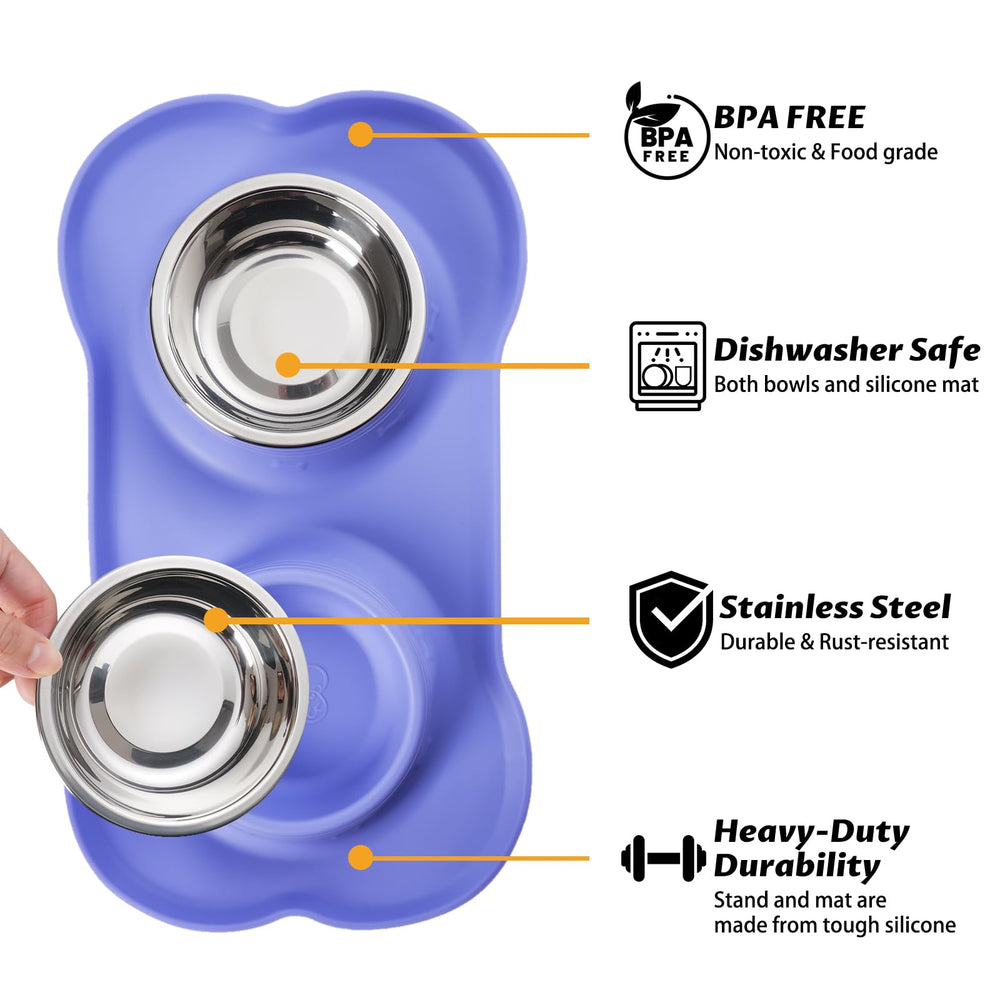 Hubulk stainless steel bowls showcasing a rust-resistant design for pets