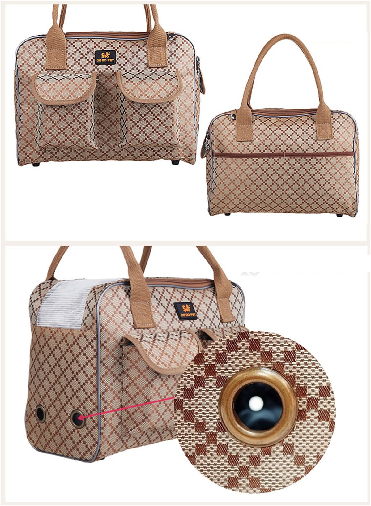 Hubulk dog carrier bag pockets for organization and essentials