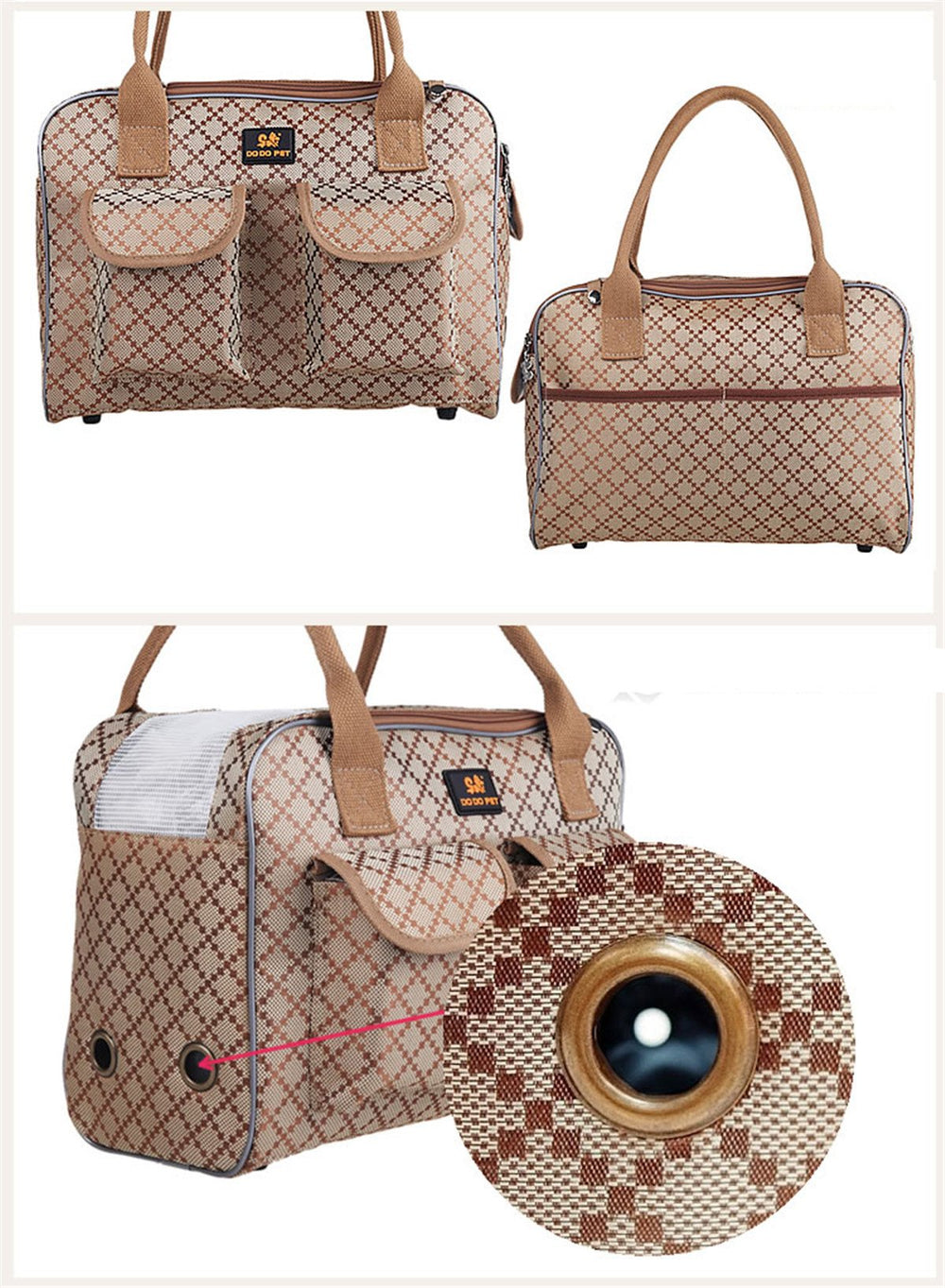 Hubulk dog carrier bag pockets for organization and essentials