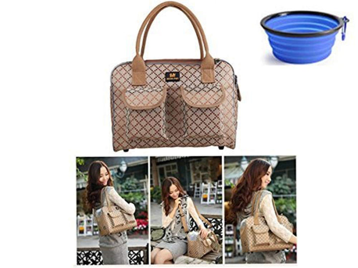 Hubulk dog carrier bag side view with breathable mesh for airflow
