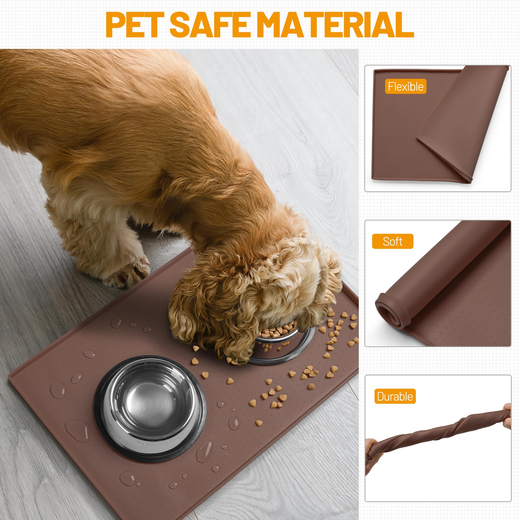 Hubulk dog feeding mat dishwasher-safe design for quick cleaning