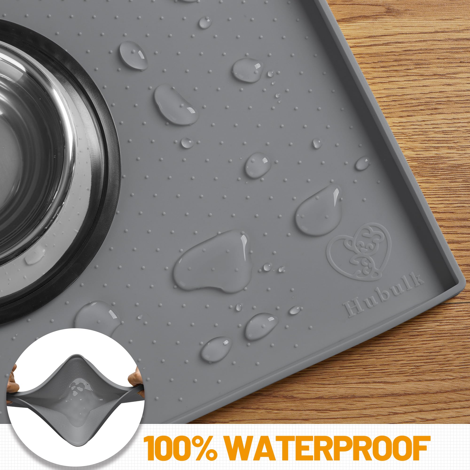Hubulk mat is dishwasher-safe for quick cleanup after meals.