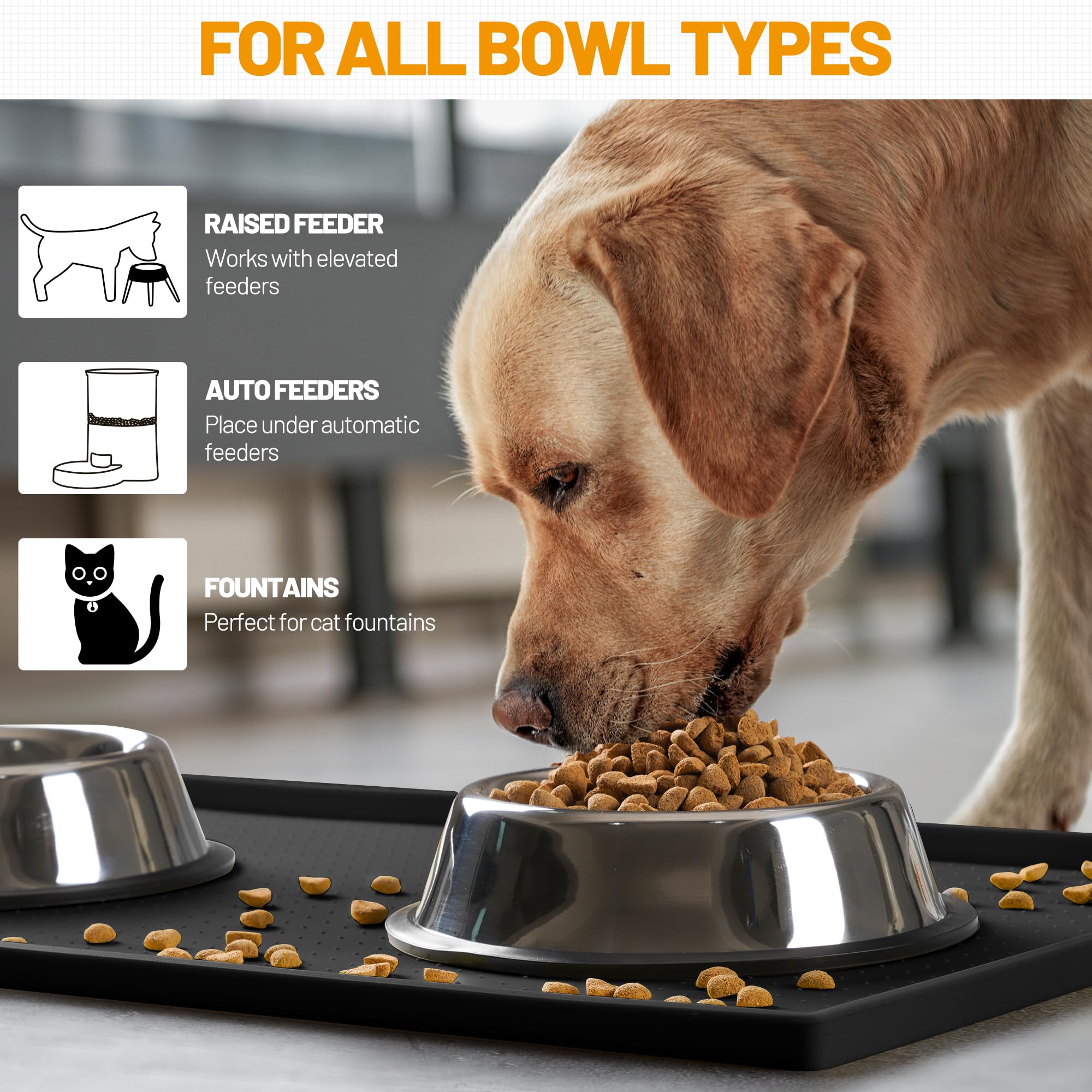 Hubulk feeding mat is easy to clean and durable for daily use.