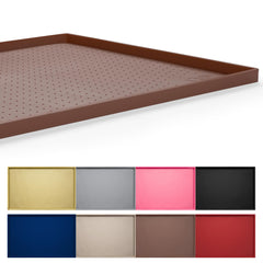 Hubulk dog feeding mat top view with raised edge to contain spills