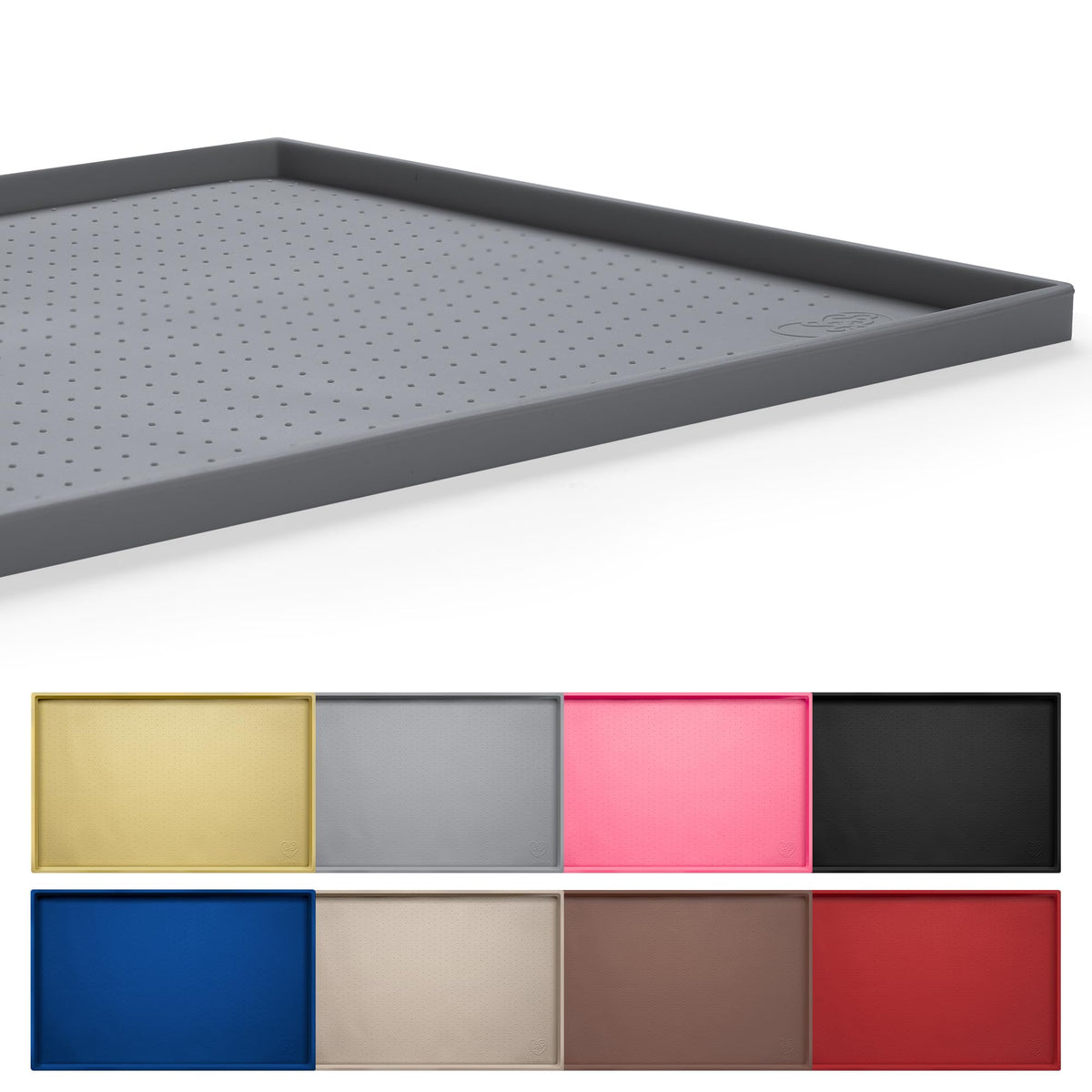 Hubulk Dog Feeding Mat with waterproof surface protects floors during meals.