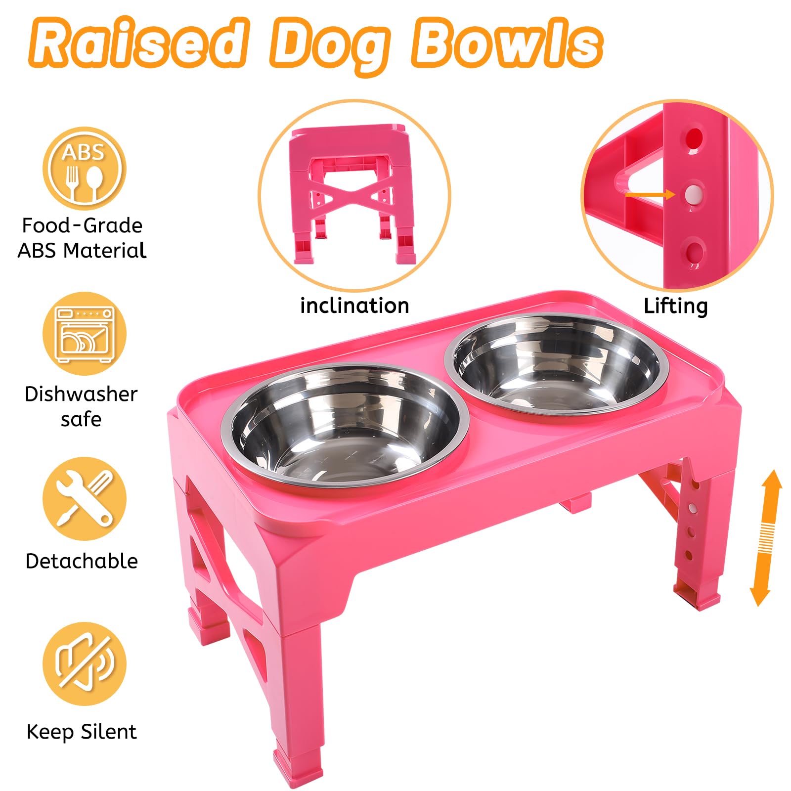 Hubulk elevated bowls feature collapsible legs for compact storage.