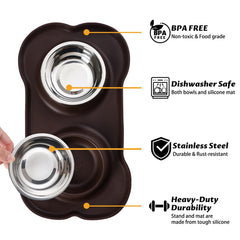 Hubulk no-spill silicone mat keeps feeding area clean