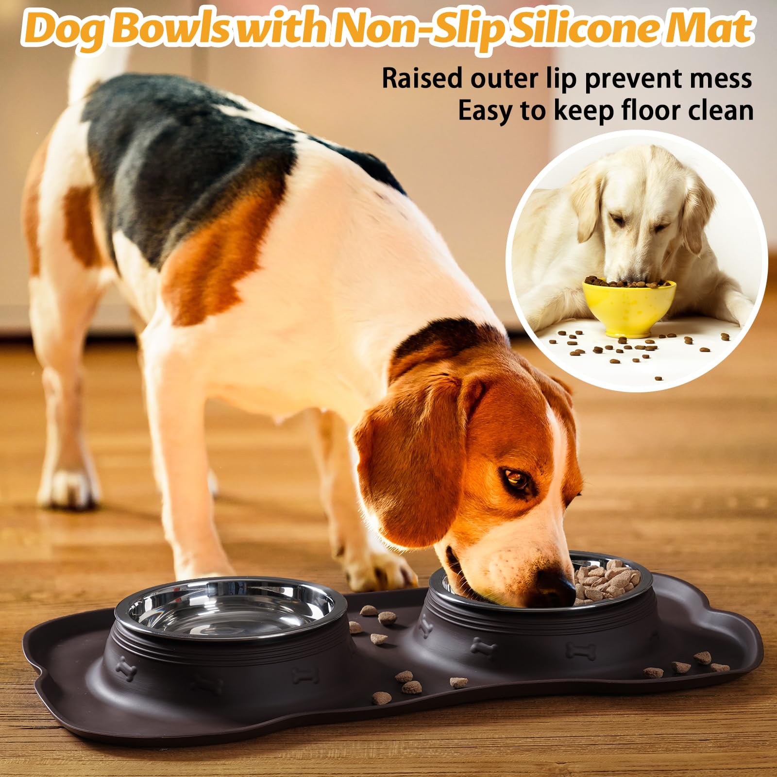 Hubulk non-slip silicone mat edge keeps bowls stable during meals