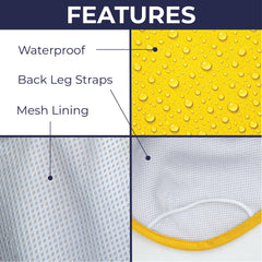 Mesh lining adds moisture-wicking comfort during active play