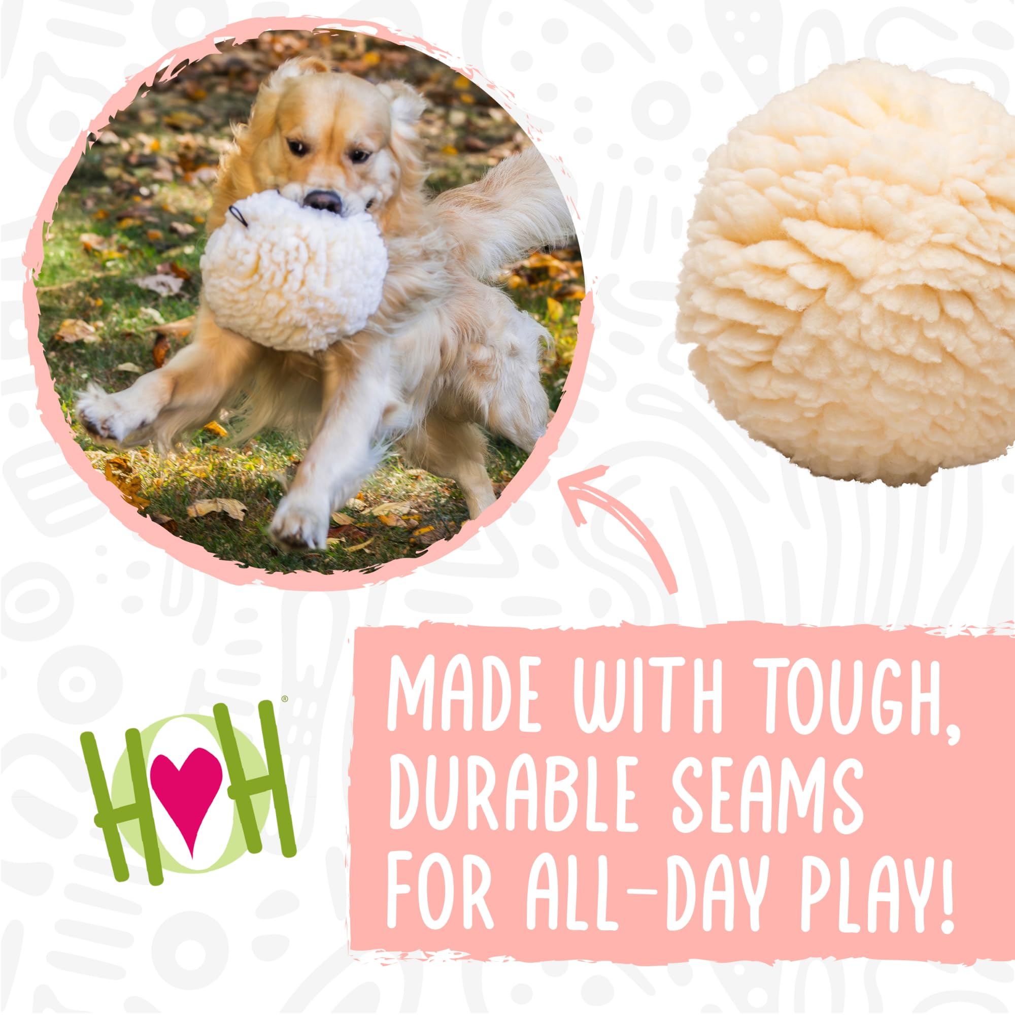 Durable ball design by HuggleHounds for long lasting fetch sessions