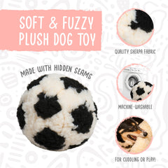 Close-up of reinforced seams on HuggleHounds plush ball