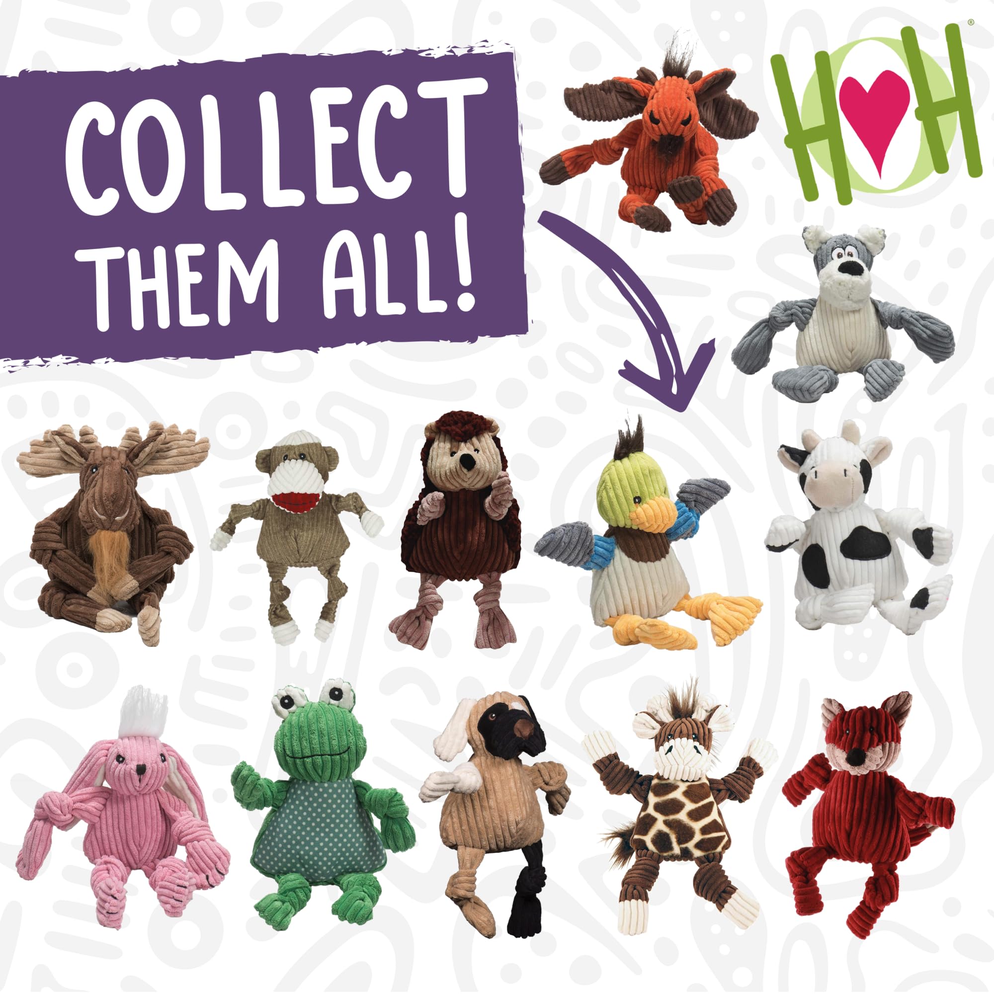 HuggleHounds Fergie Frog Knottie travel-friendly toy for on the go