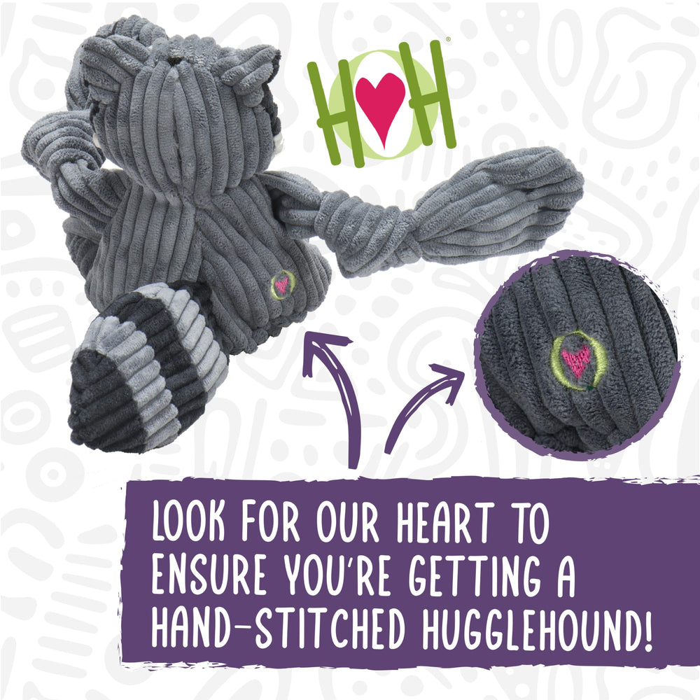 HuggleHounds Knottie three-layer Tuffut Technology closeup highlighting durability and plush comfort.