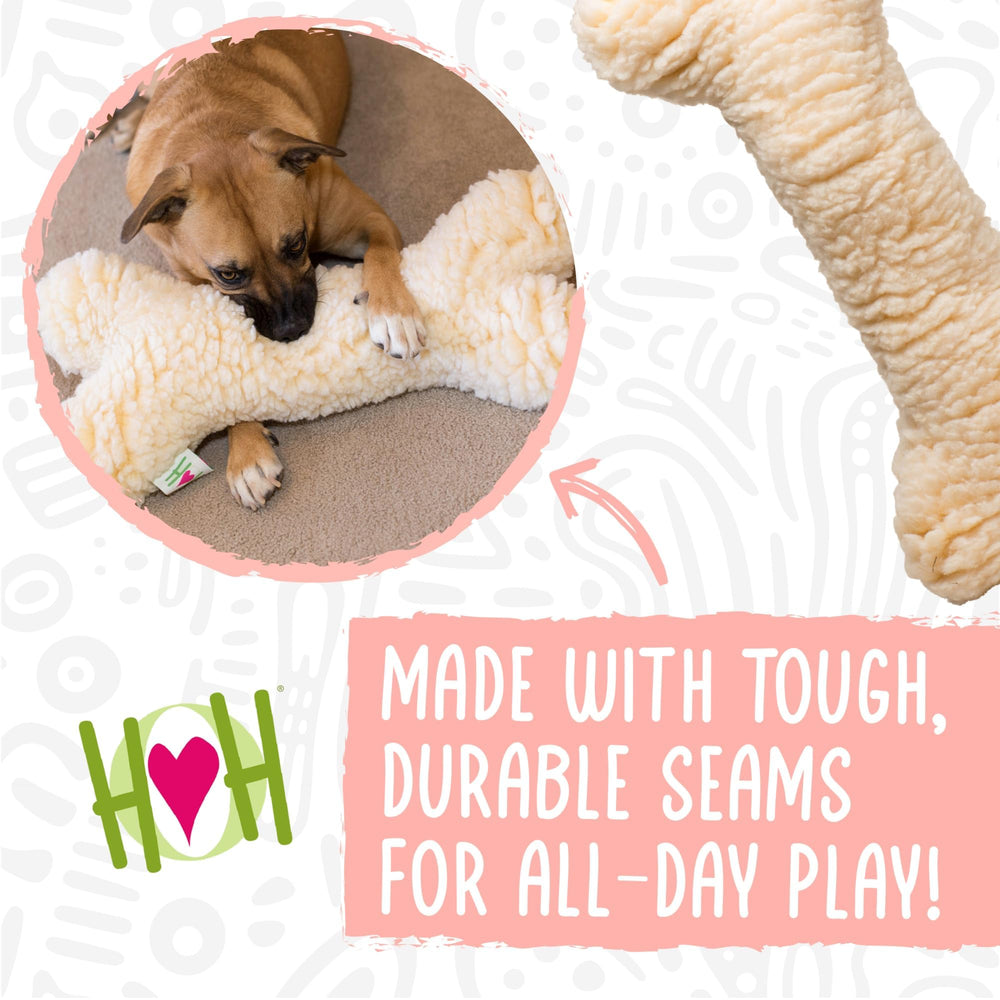 HuggleHounds Plush Bone Toy being machine washed and air-dried.