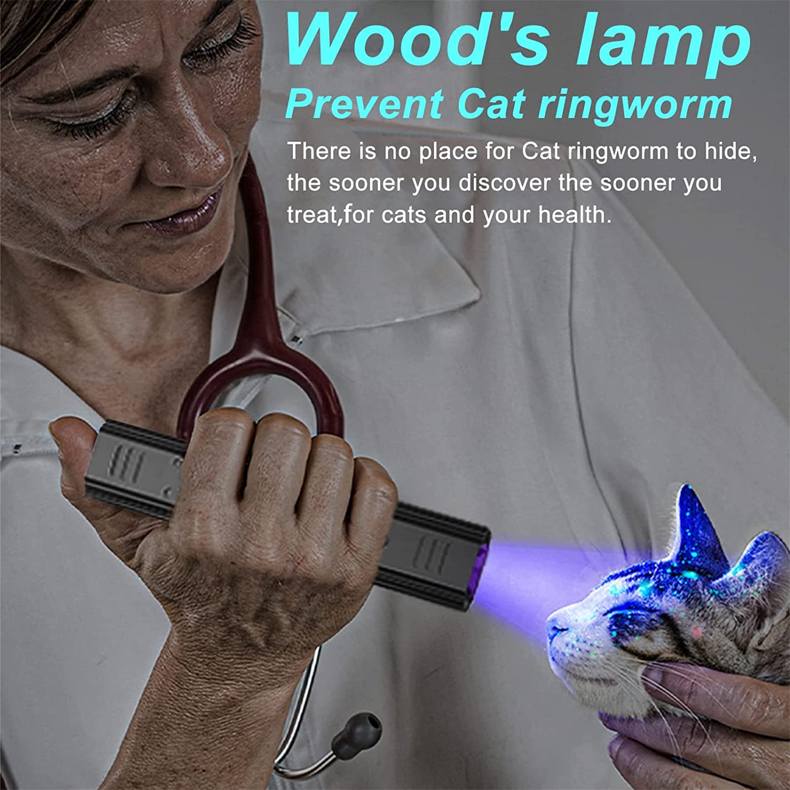 HUHKOUAE Wood's Lamp aids urine marks checks during home pet care