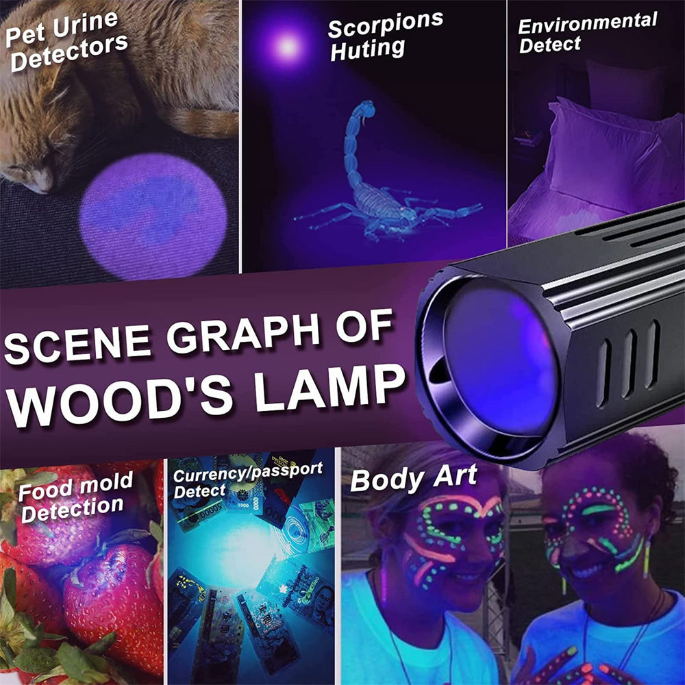 HUHKOUAE Wood's Lamp shows a charging indicator for easy use